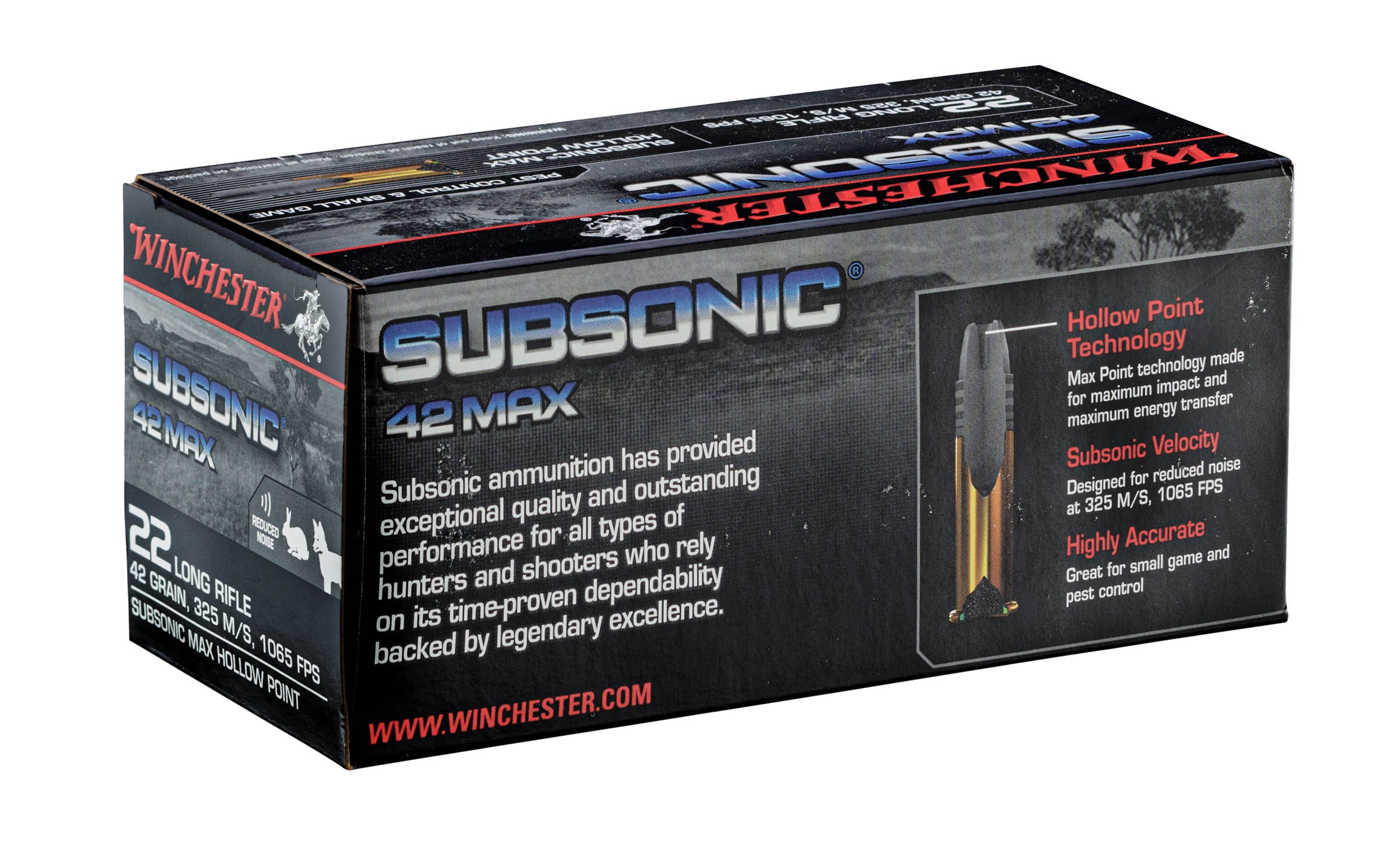 Munition Subsonic Cal. 22Lr 42 Grains Boite De 50