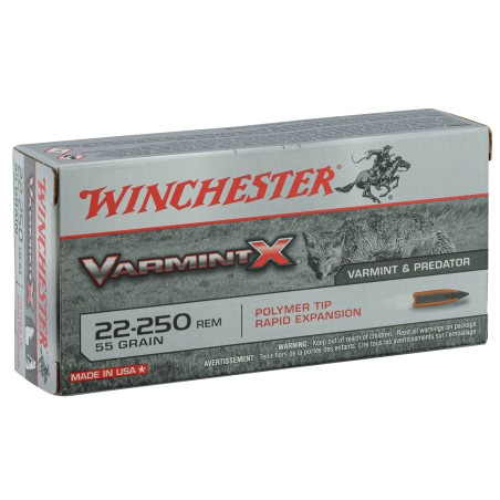 Munition Cal 22-250 Rem 55Gr Psp Winchester Bte/20