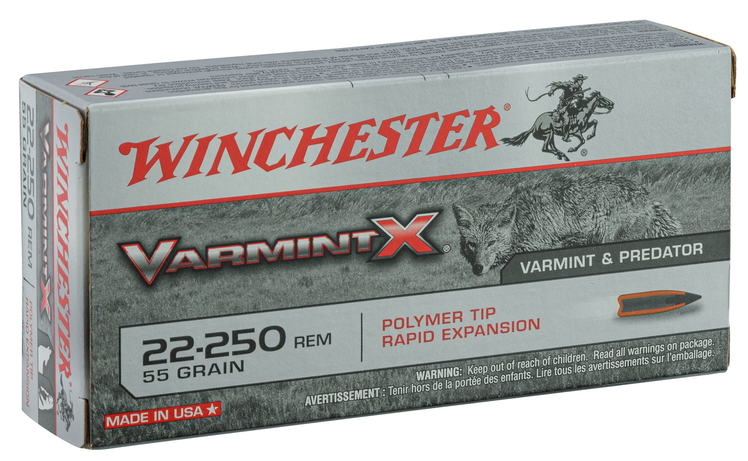 Munition Cal 22-250 Rem 55Gr Psp Winchester Bte/20