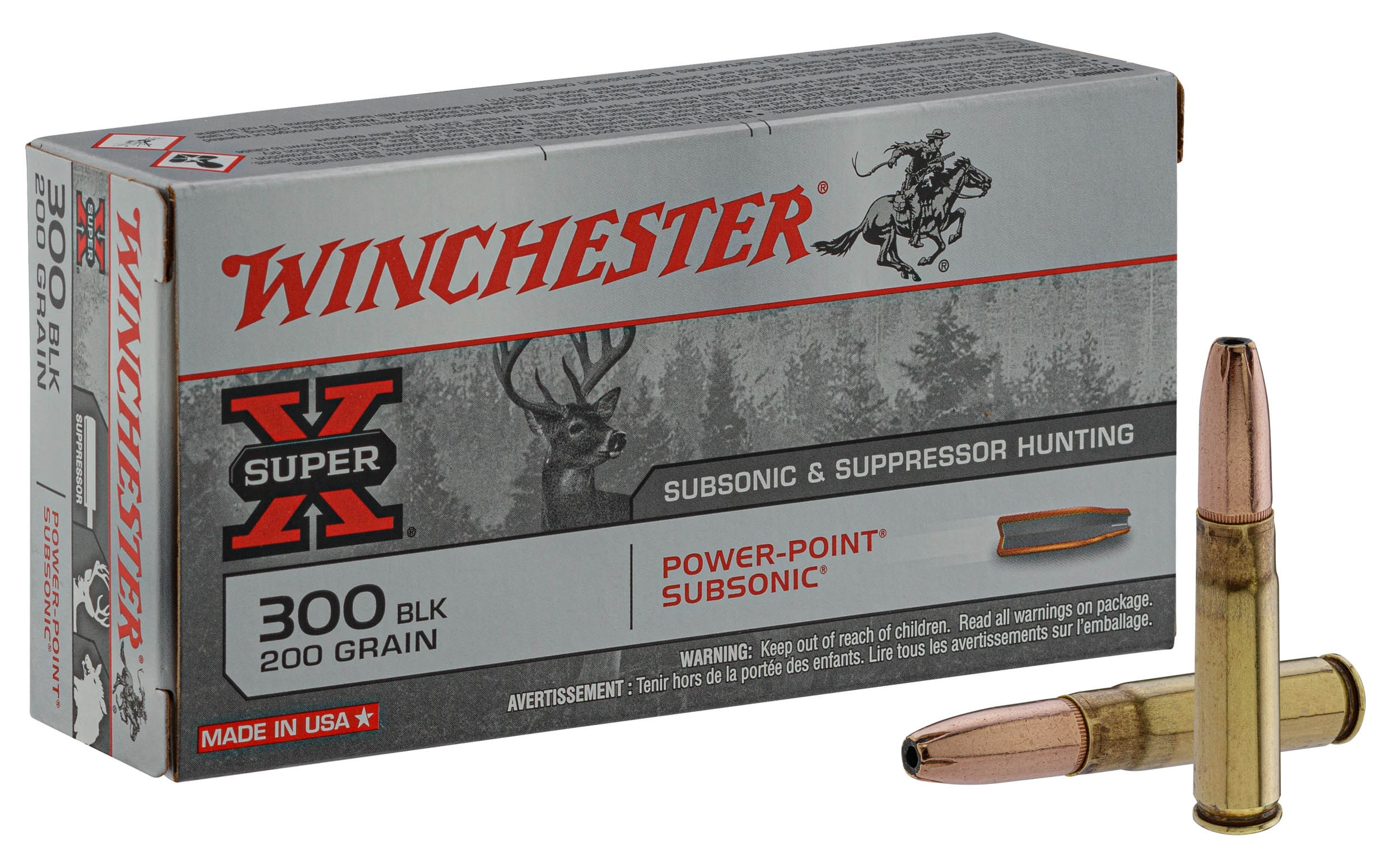 Munition Cal 300 Blackout Subsonic 200Gr Winchester Bte/20