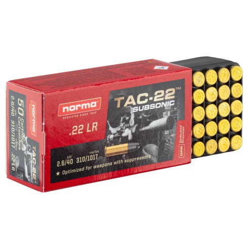 Munition 22Lr Subsonic 40Gr Tete Creuse Norma...