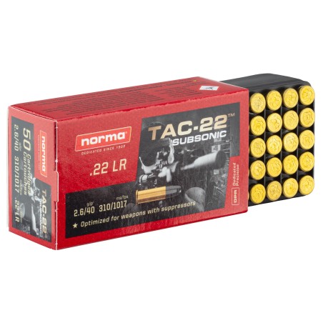 Munition 22Lr Subsonic 40Gr Tete Creuse Norma Bte/500
