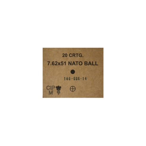 Munition Cal 7.62 .308 147Gr GGG Bte/20